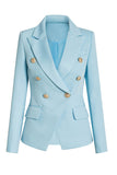 White Peak Lapel Double Breasted Women Blazer