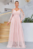 Load image into Gallery viewer, Blush Cold Shoulder Tulle Formal  Dress with Polka Dots