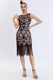 Sparkly Black Fringed 1920s Gatsby Dress