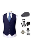 Black Men's Vest with Accessories Set