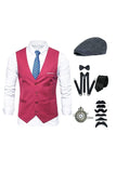 Black Men's Vest with Accessories Set