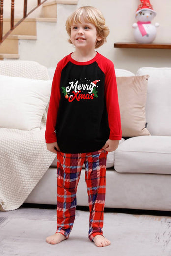 Family Red Plaid Matching Christmas Pajamas Sets