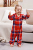 Load image into Gallery viewer, Black Plaid Printed Matching Christmas Pajamas Sets