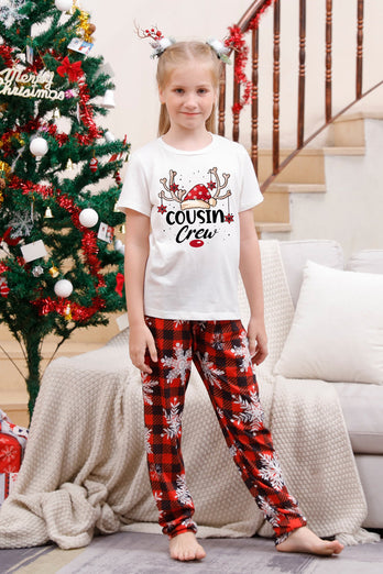 Family Matching Christmas Pajamas with Red Plaid