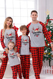 Print Family Christmas Pajamas with Red Plaid