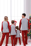 Print Family Christmas Pajamas with Red Plaid