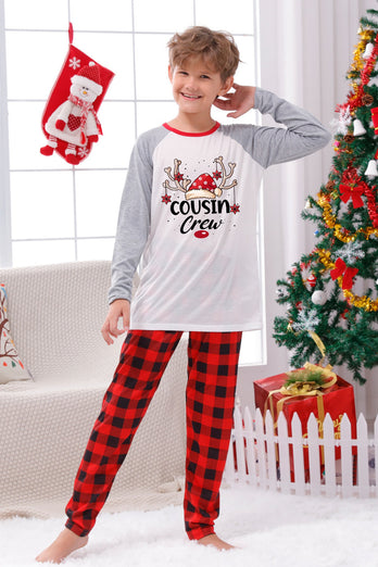 Plaid Christmas Matching Family Print Pajamas