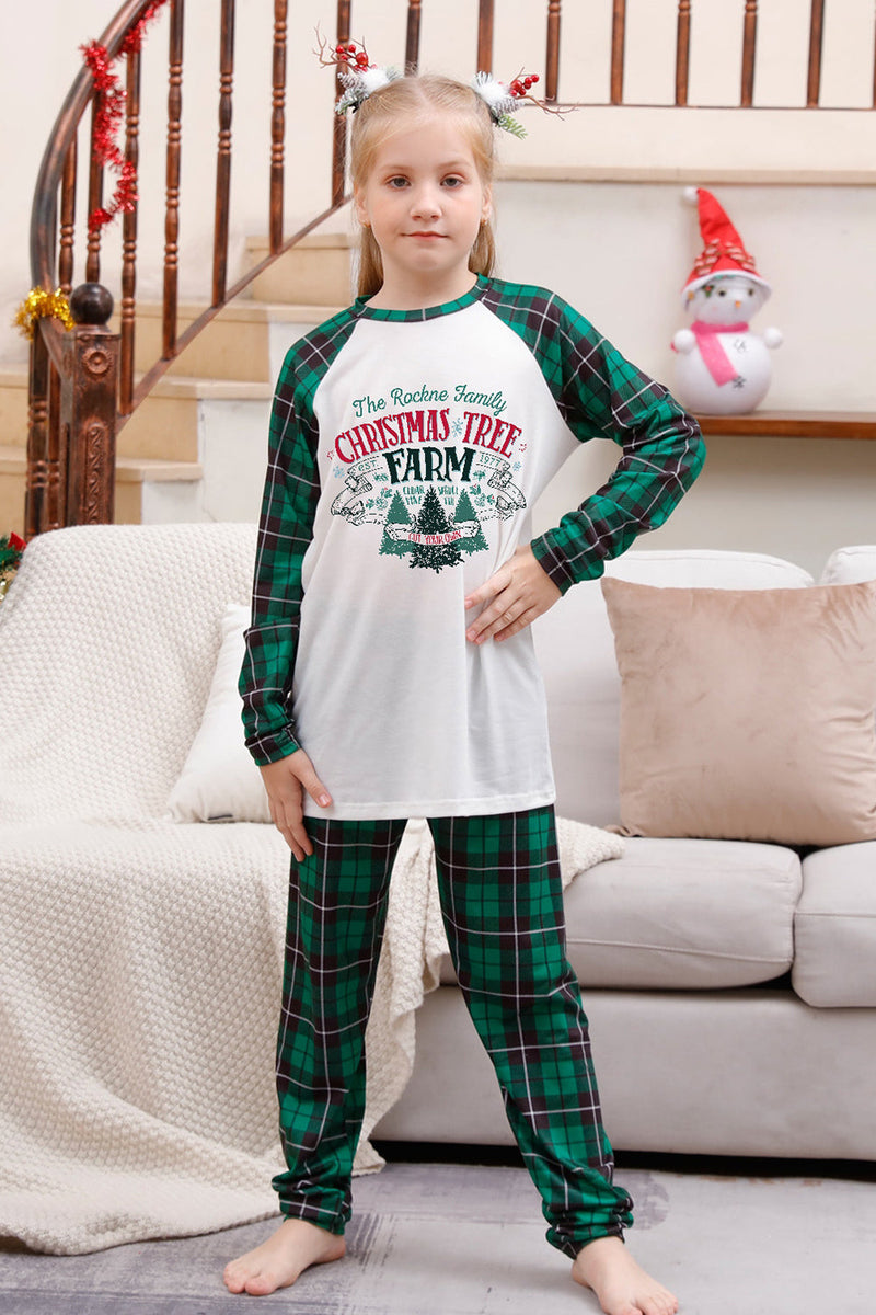 Load image into Gallery viewer, Green Family Matching Christmas Pajamas with Dog