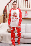 Snowman Print Red Christmas Matching Family Pajamas