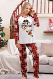 Christmas Red Print Family Pajamas Sets