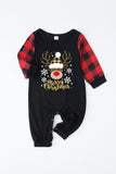 Red Plaid Christmas Fmaily Print Pajamas Sets with Dog