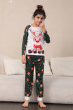 Dark Green Deer Christmas Family Pajamas Set