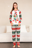 Red Green Family Christmas Tree Pajamas Set