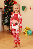 Red Deer Print Christmas Family Matching Pajamas Set