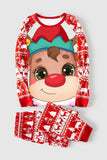 Red Deer Print Christmas Family Matching Pajamas Set