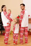 Red Deer Print Christmas Family Matching Pajamas Set