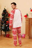 Red Deer Print Christmas Family Matching Pajamas Set