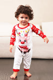 Red Deer Print Family Christmas Pajamas