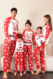 Red Deer Print Family Christmas Pajamas