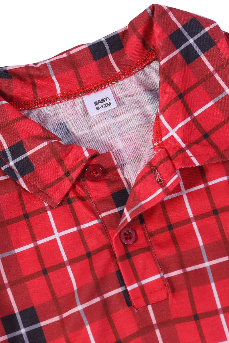 Load image into Gallery viewer, Red Plaid Family Christmas Pajamas