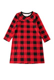 Red Plaid Christmas Family Matching 2 Pieces Pajamas Set