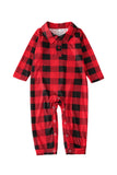 Red Plaid Christmas Family Matching 2 Pieces Pajamas Set