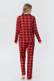 Red Plaid Christmas Family Matching 2 Pieces Pajamas Set