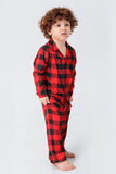 Red Plaid Christmas Family Matching 2 Pieces Pajamas Set