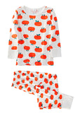 Orange Print Christmas Family Matching Pajamas Set