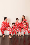 Family Red Christmas Claus Print Pajamas