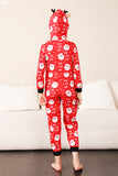 Family Red Christmas Claus Print Pajamas