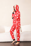 Family Red Christmas Claus Print Pajamas