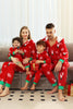 Load image into Gallery viewer, Red Flannel Snowflake Christmas Family Pajamas