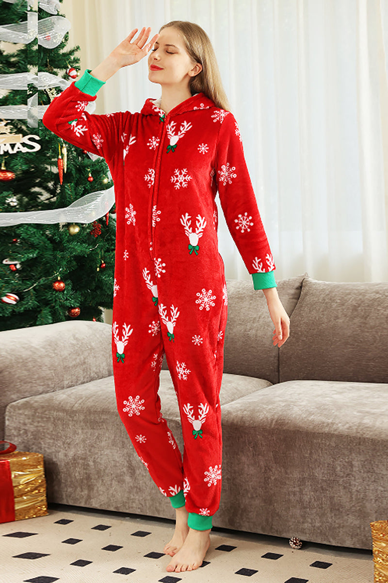 Load image into Gallery viewer, Red Flannel Snowflake Christmas Family Pajamas