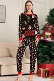 Santa Claus and Christmas Tree Black Family Matching Pajamas Set