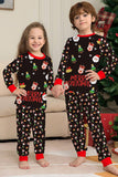 Santa Claus and Christmas Tree Black Family Matching Pajamas Set