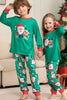 Load image into Gallery viewer, Green Santa Claus and Deer Christmas Family Matching Pajamas Set