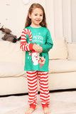 Green and Red Stripes Christmas Family Matching Pajamas Set