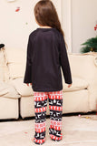 Christmas Black Deer and Snowflake Family Matching Pajamas Set