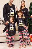 Christmas Black Deer and Snowflake Family Matching Pajamas Set