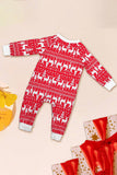 Red Snowman Christmas Family Matching Pajamas Set