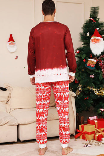 Red Snowman Christmas Family Matching Pajamas Set