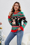 Green Christmas Tree Reindeer Christmas Sweater