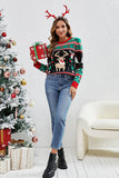 Green Christmas Tree Reindeer Christmas Sweater