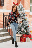 Long Sleeves Reindeer Pattern Christmas Sweater