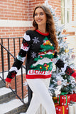 Colorful Christmas Tree Sweater with 3D Design