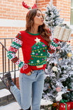 Colorful Christmas Tree Sweater with 3D Design