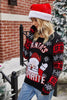 Load image into Gallery viewer, Long Sleeves Black Santa Claus Pattern Christmas Sweater