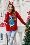 Christmas Blue Penguin Knitted Pullover Sweater