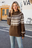 Load image into Gallery viewer, Christmas Coffee High Neck Pullover Knitted Sweater